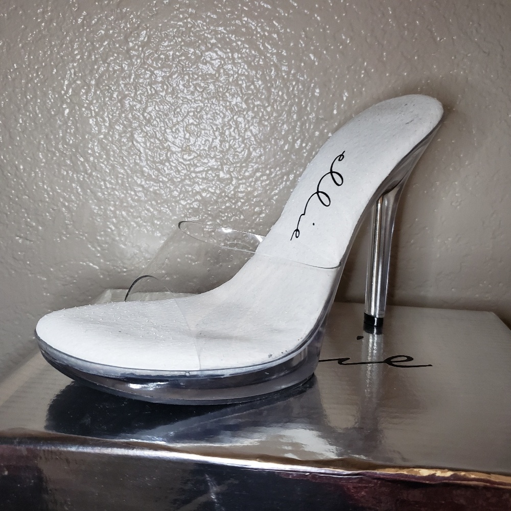 Clear sexy stiletto heels size 7